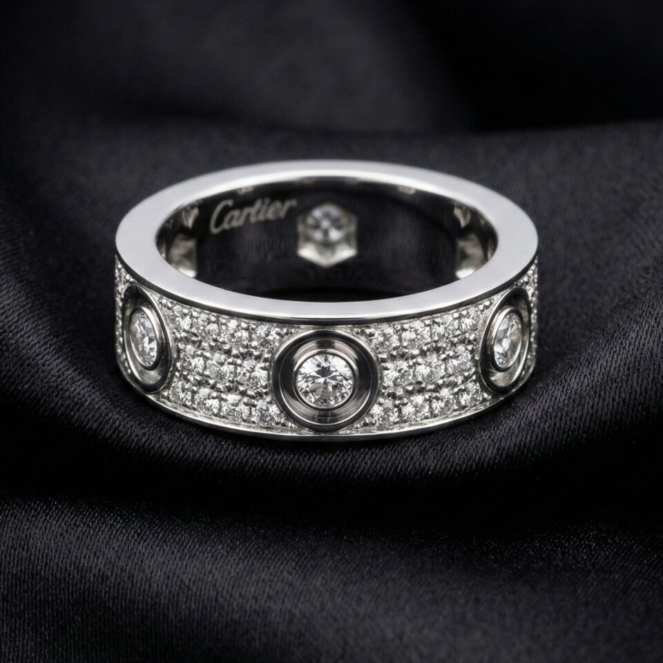 Cartier's, LOVE Ring Pave Stone