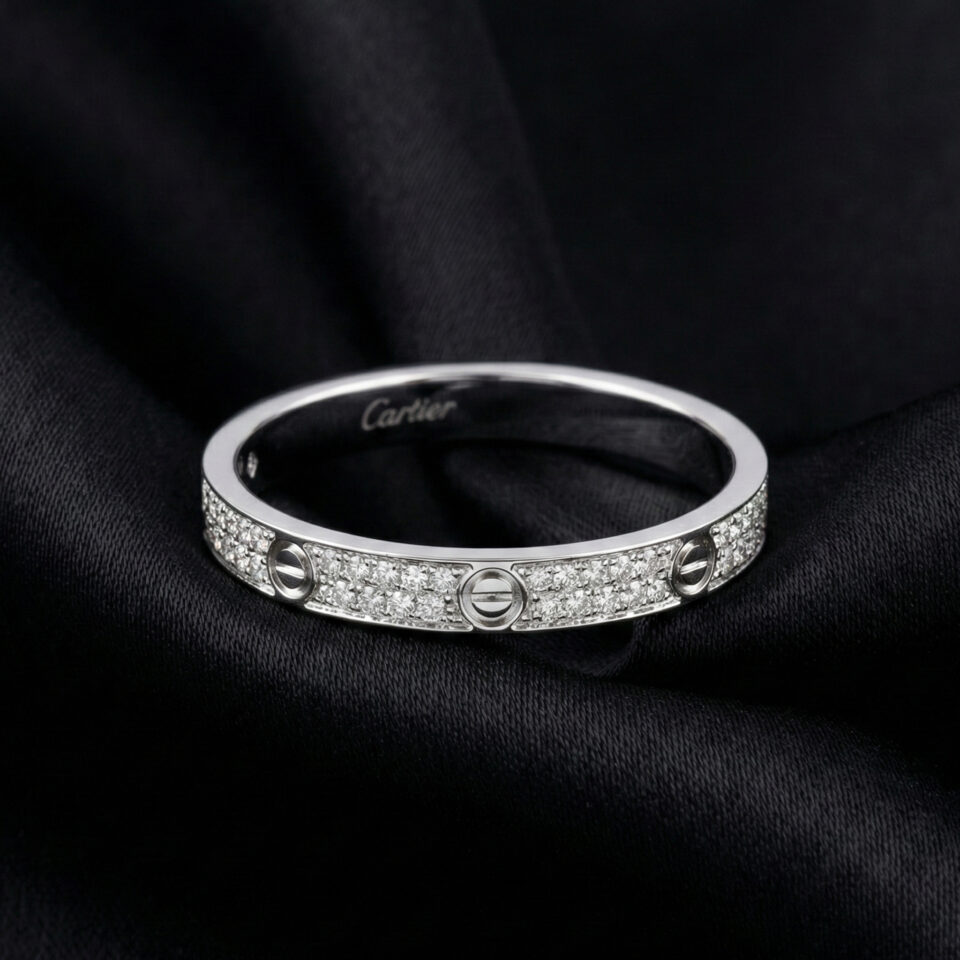 Cartier's, LOVE Ring, Mini Model, Paved