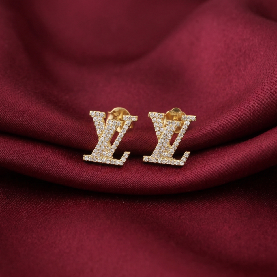 L.V Iconic Earrings, Gold Filled
