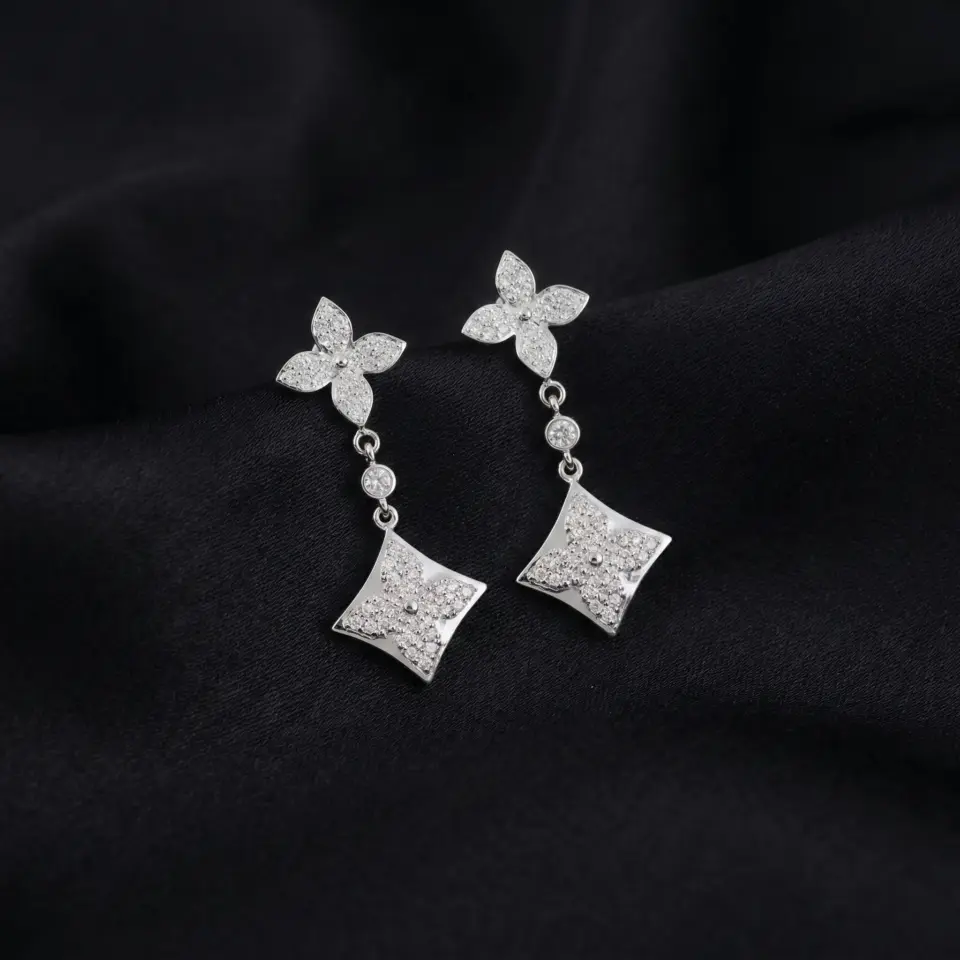 L.V Color Blossom Earrings