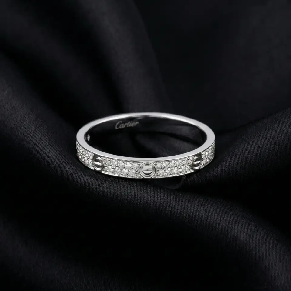Cartier's, LOVE Ring, Mini Model, Paved