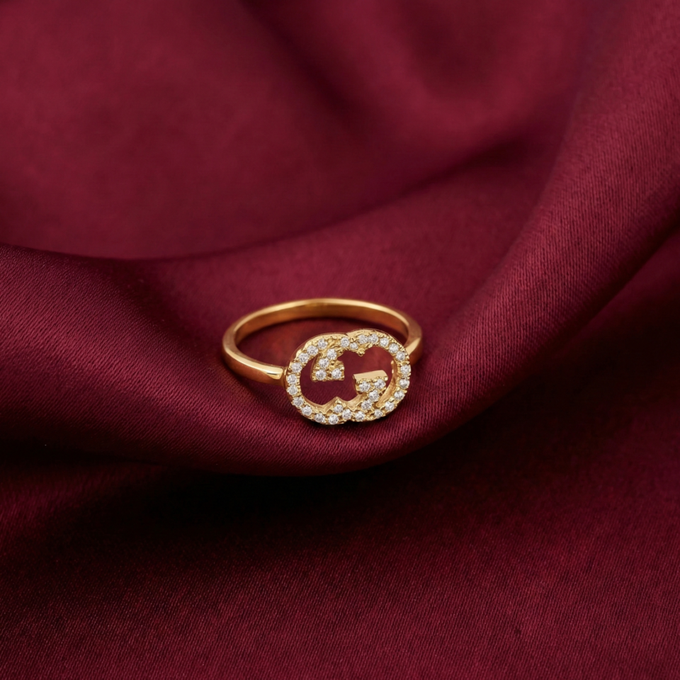 Gucci Interlocking Ring, Gold Filled