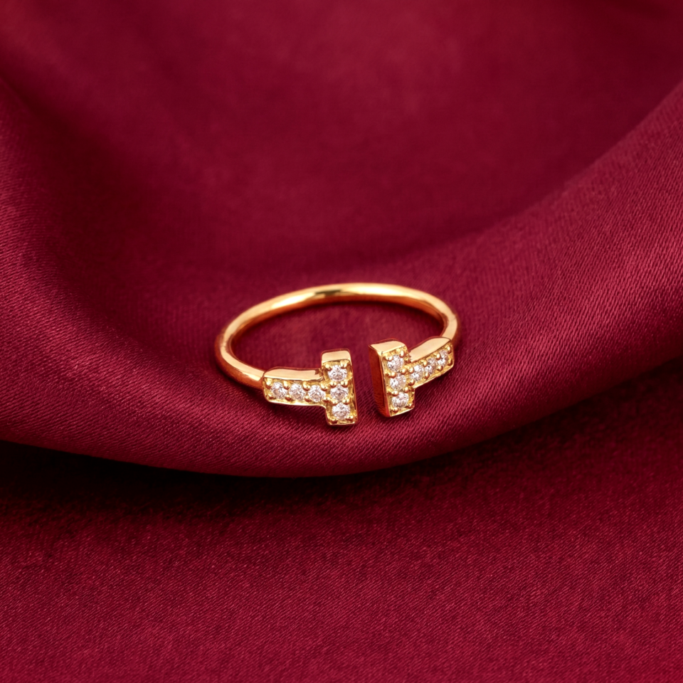 Tiffany T Stone Wire Ring, Gold Filled