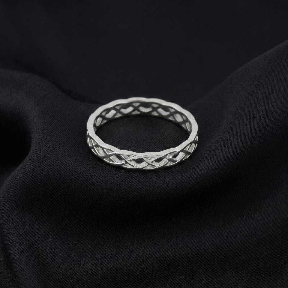 Celtic Knot Eternity Band Ring