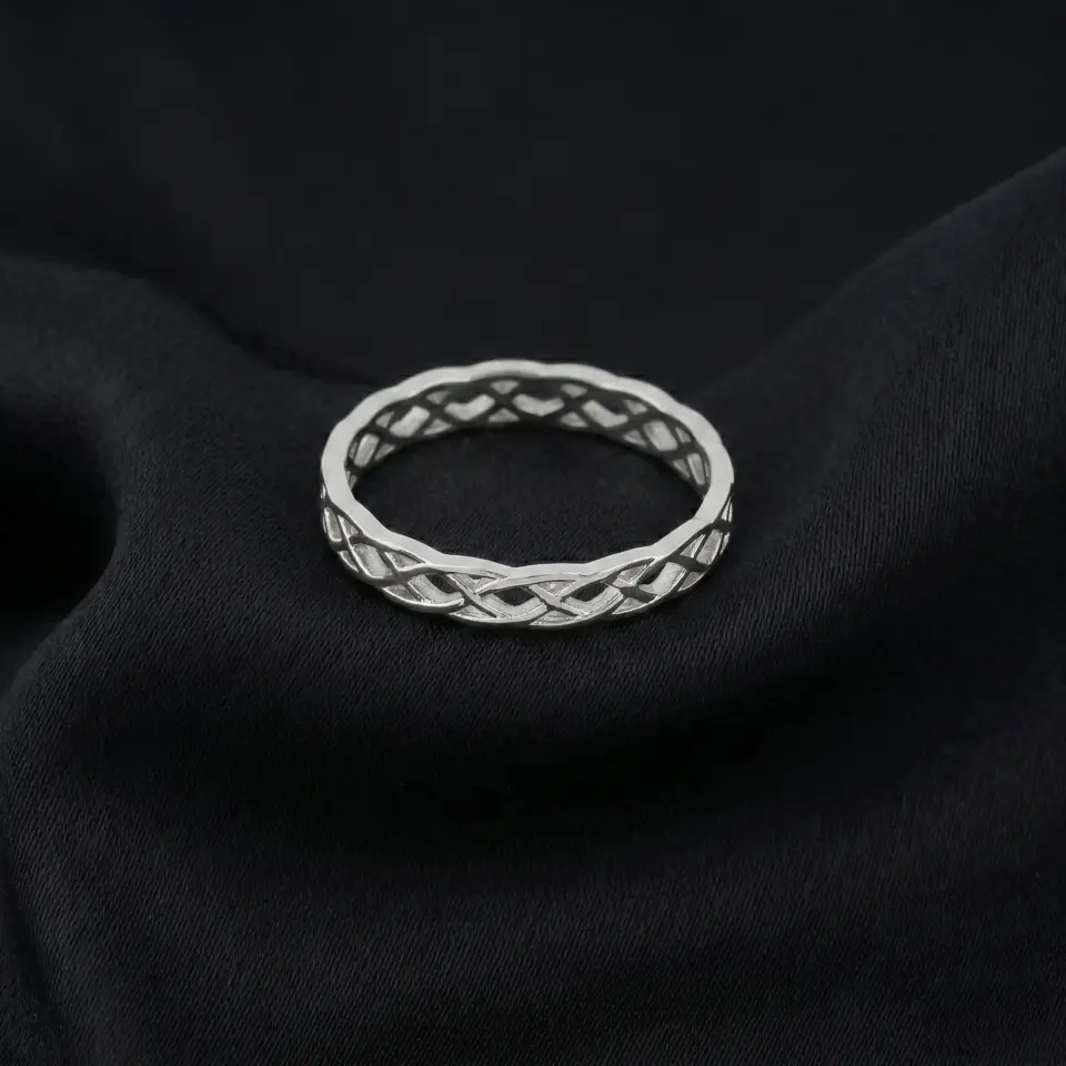 Celtic Knot Eternity Band Ring