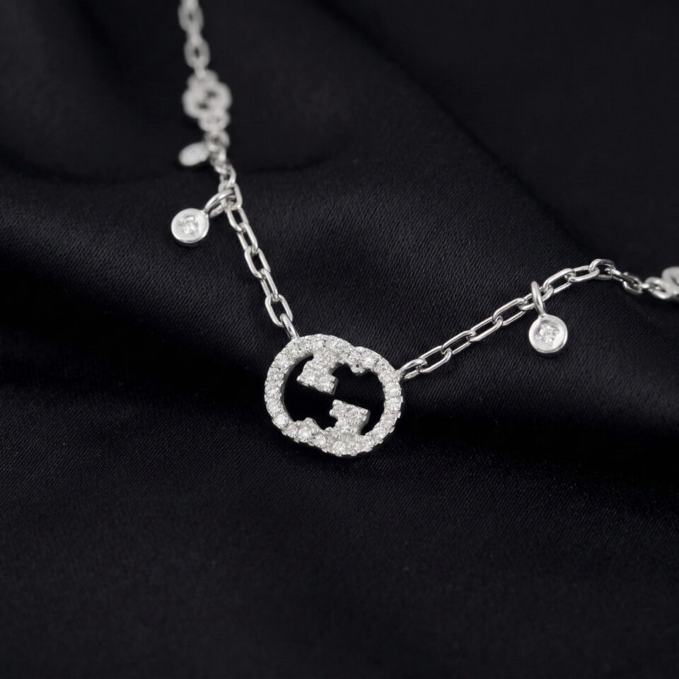 Gucci Interlocking Sterling Silver Necklace
