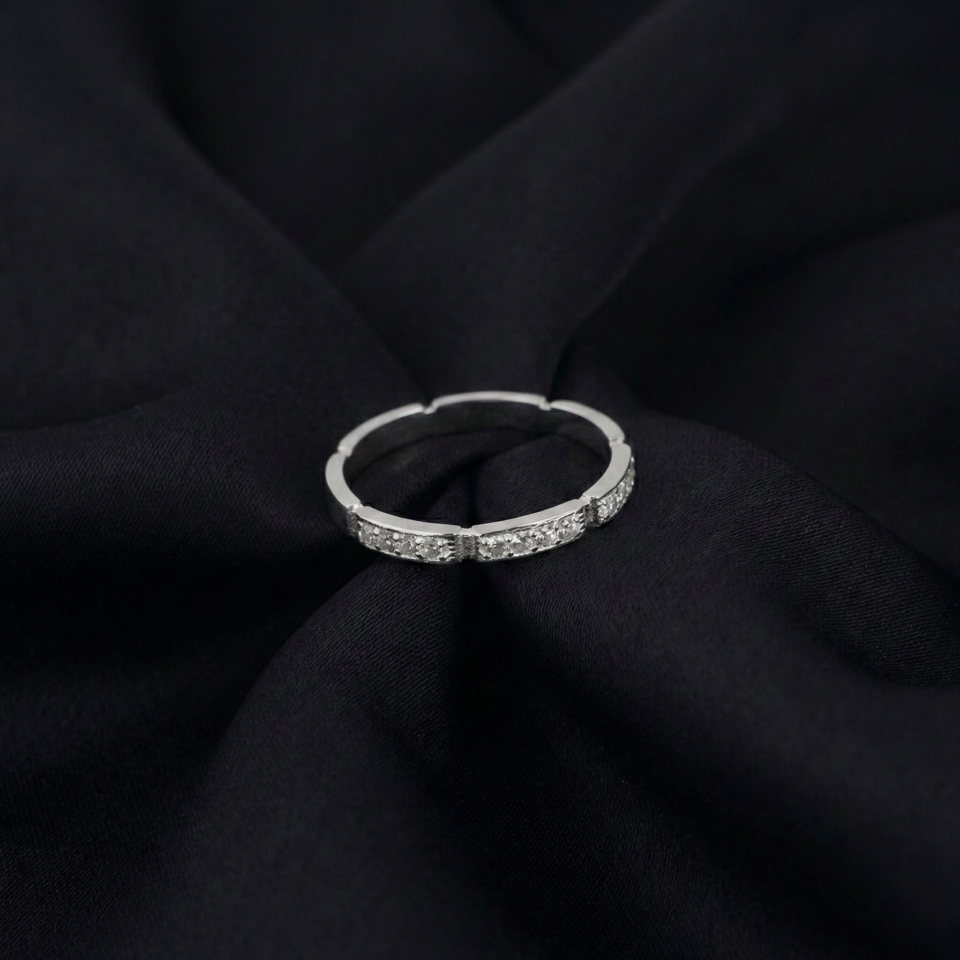 Cartier's, Maillon Panthère Wedding Band, Half-paved