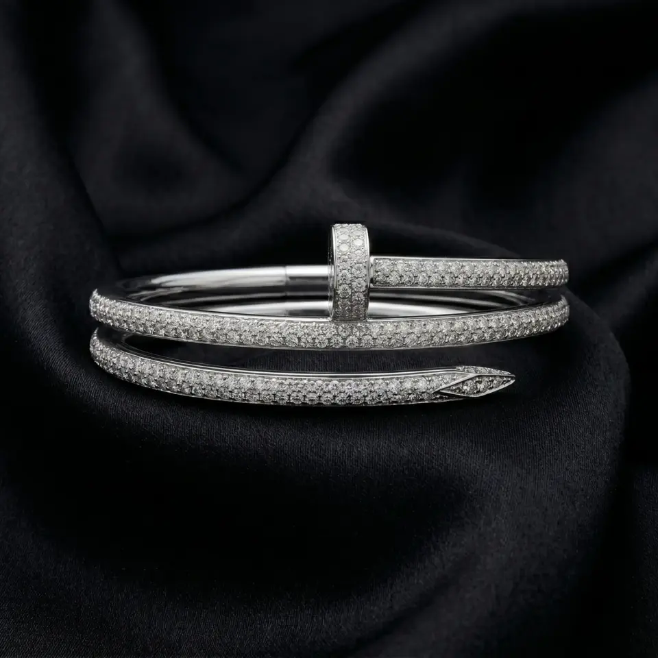 Cartier Juste un Clou bracelet, double, half-paved