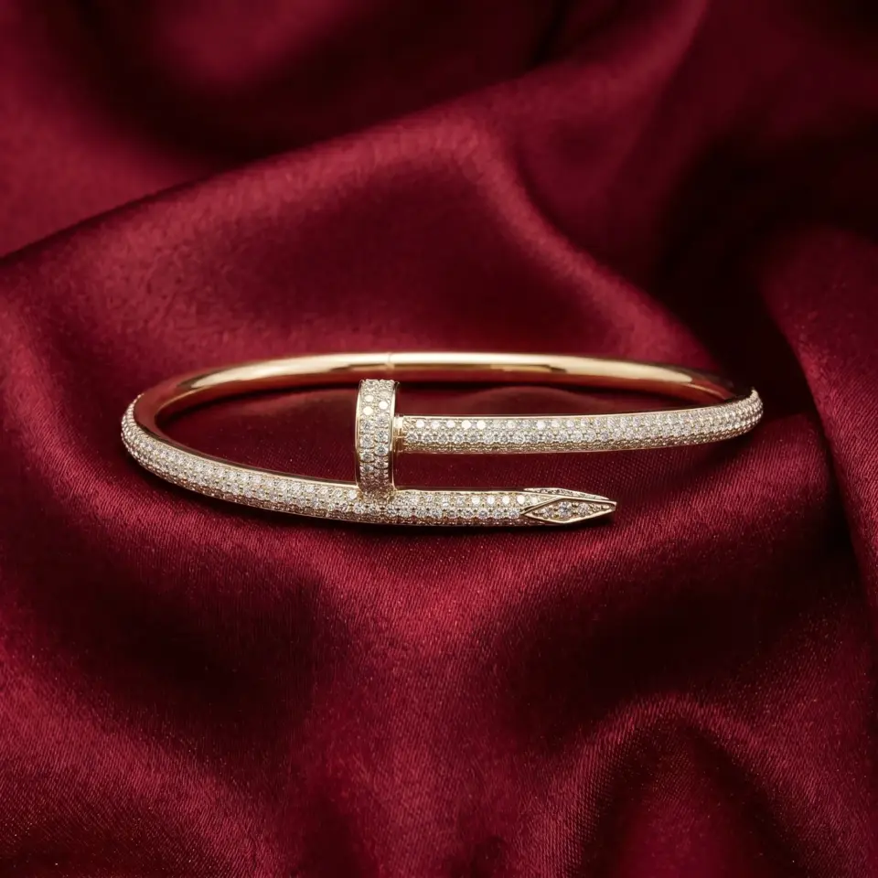 Cartier Juste un Clou bracelet, classic model, stones Gold Filled