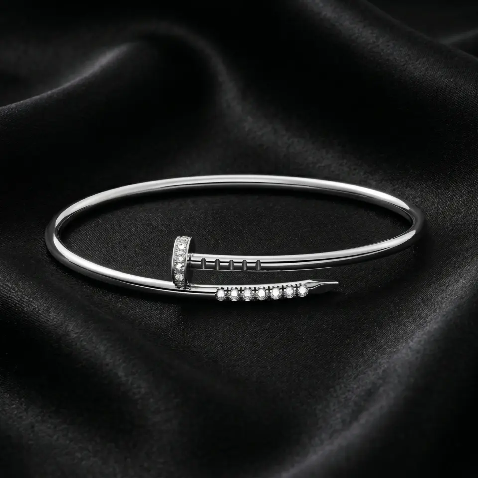 Cartier Juste un Clou bracelet, small model, reverse-set stones