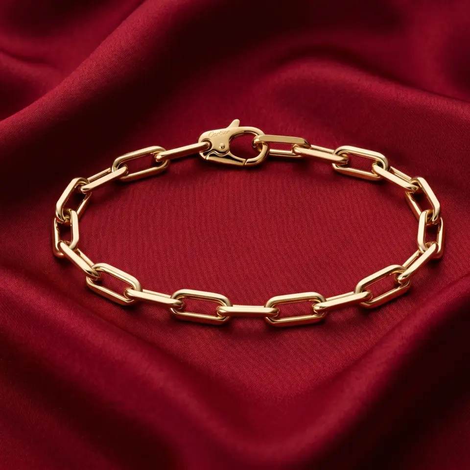 Cartier Santos de Cartier bracelet, chain, medium model Gold Filled