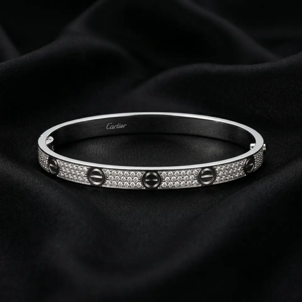 Cartier LOVE bracelet, medium model, paved