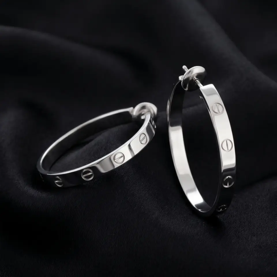 Cartier LOVE hoop earrings, large model