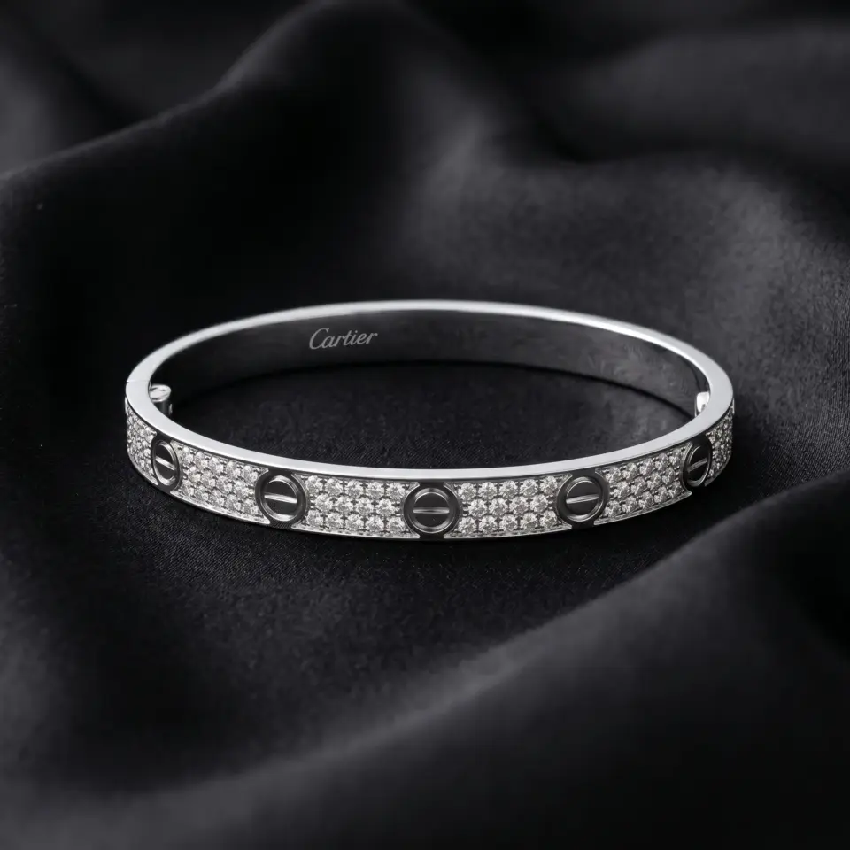 Cartier LOVE bracelet, classic model, paved