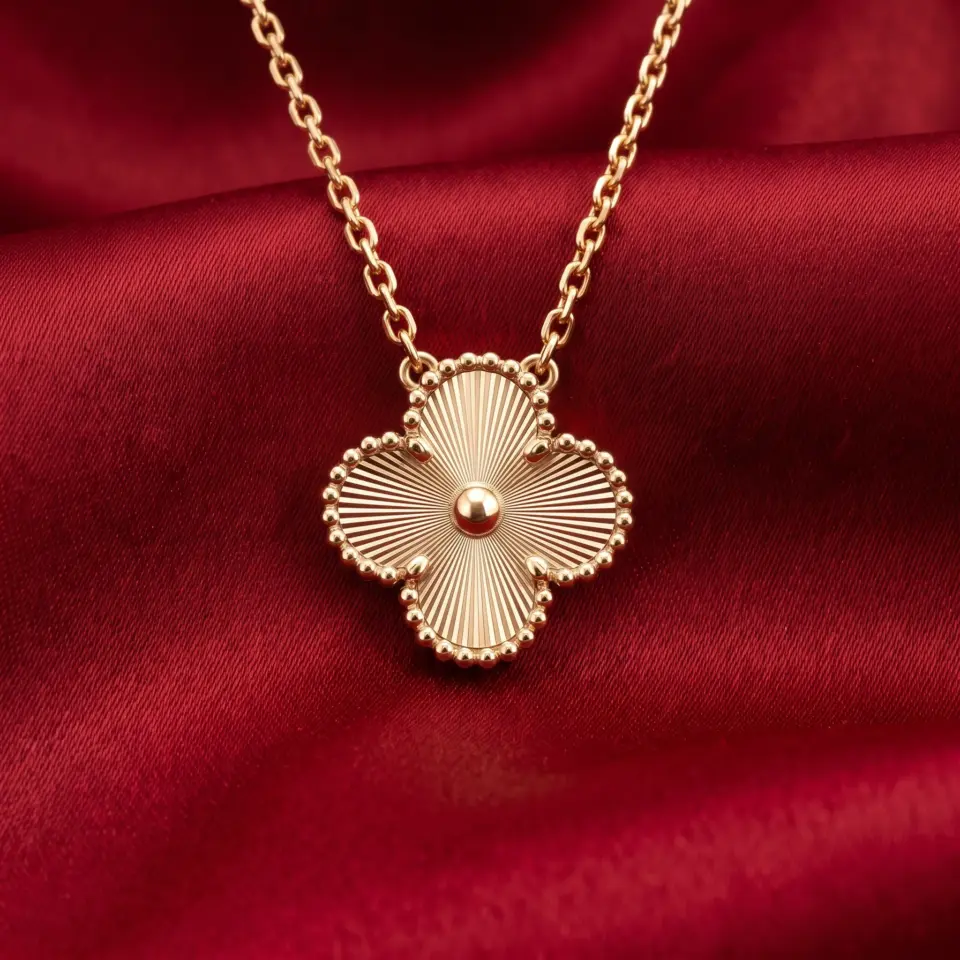 Van Cleef & Arpels, Vintage Alhambra Necklace Gold Filled