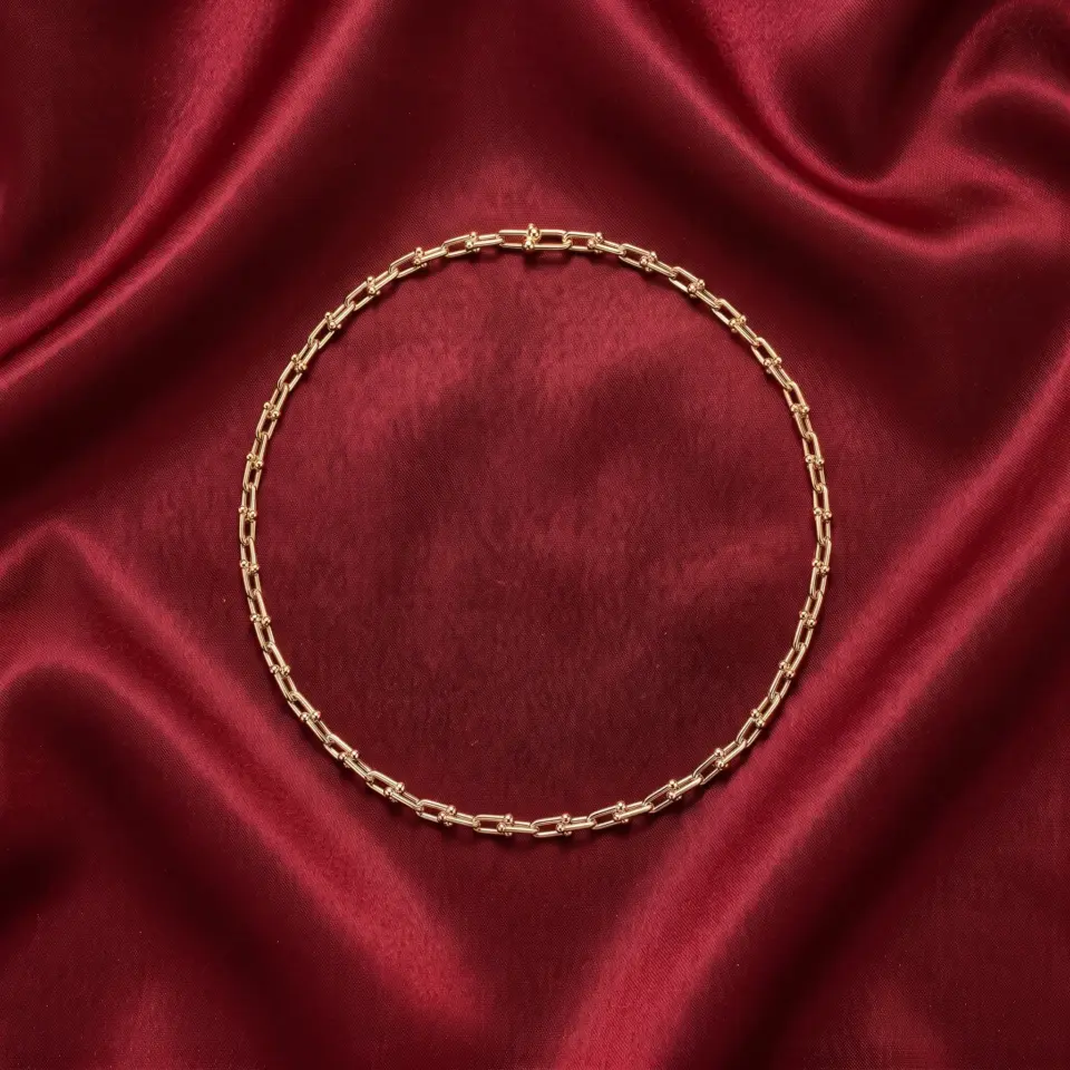 Tiffany HardWear, Small Link Necklace Gold Filled
