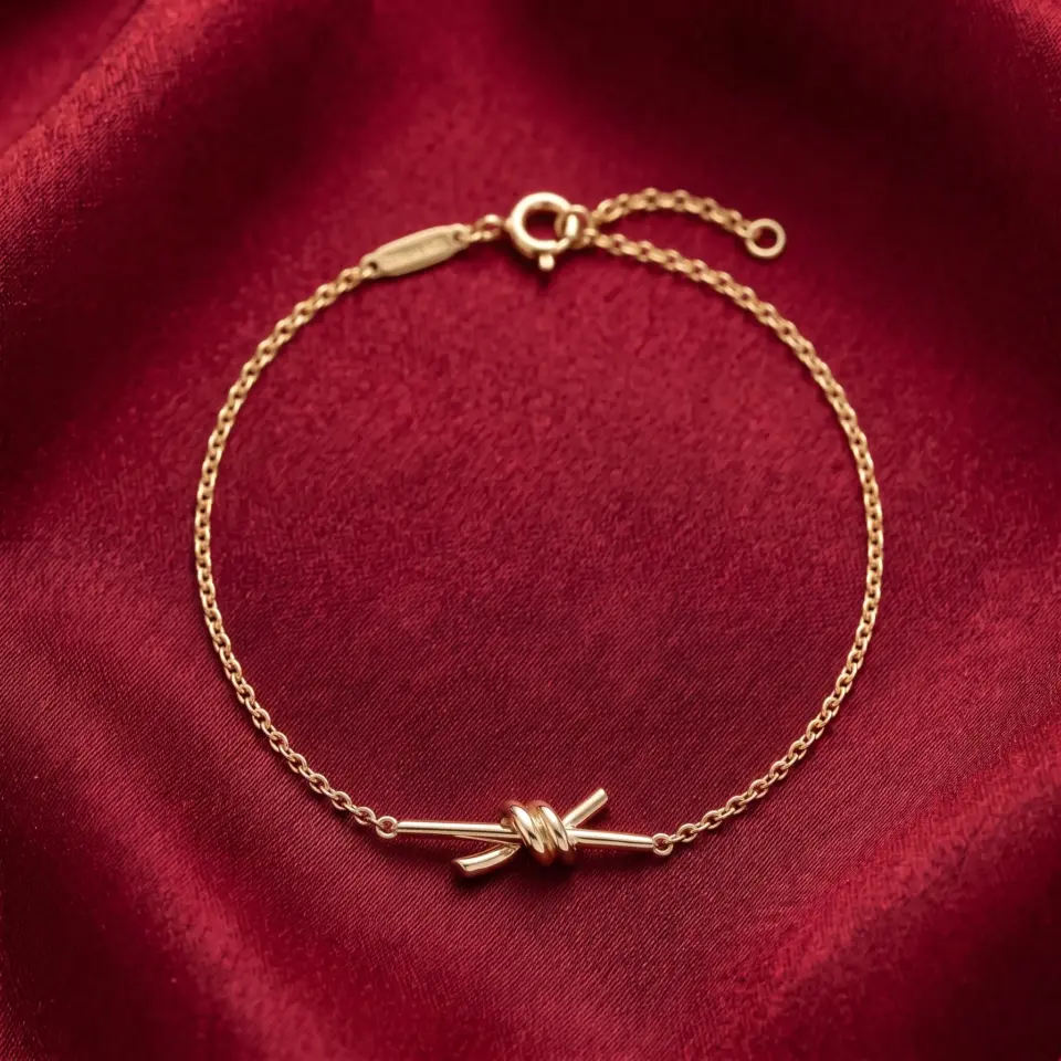 Tiffany Knot, Chain Bracelet Gold Filled