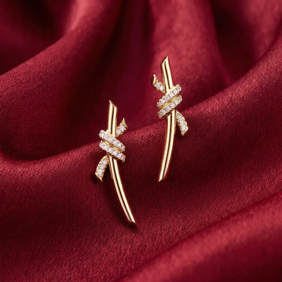 Tiffany Knot Earrings Gold Filled